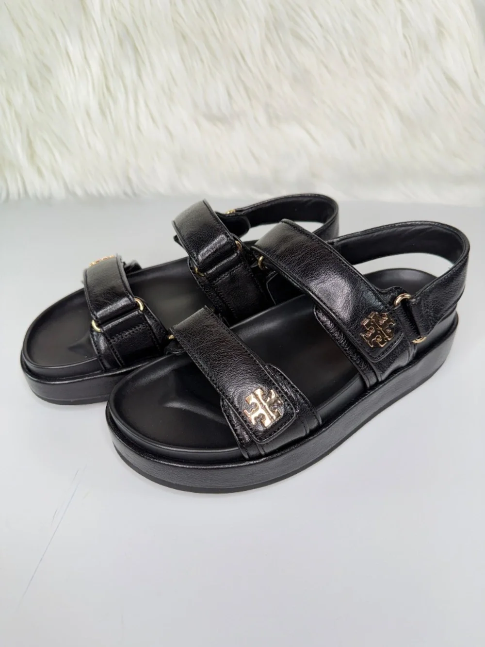 Tory Burch Women's Kira Leather Sport Sandals - Black